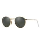 Ray-ban Round Metal Gold Sunglasses, Polarized Green Lenses - Rb3447