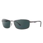Ray-ban Gunmetal Sunglasses, Green Lenses - Rb3498