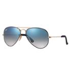Ray-ban Aviator At Collection Gold  Sunglasses, Blue Lenses - Rb3025