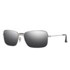 Ray-ban Silver Sunglasses, Gray Lenses - Rb3514