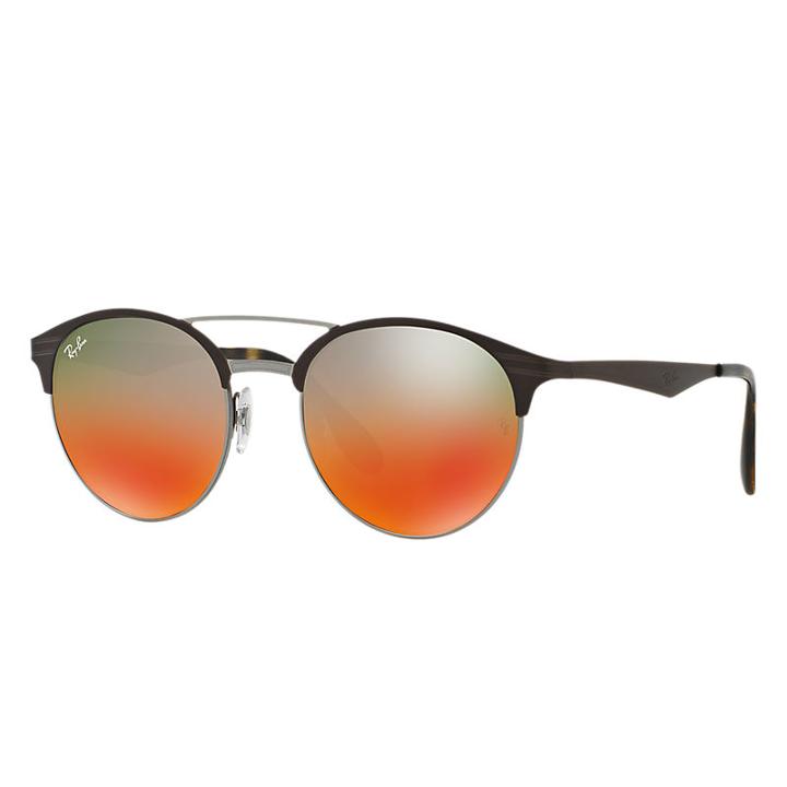 Ray-ban Brown Sunglasses, Orange Lenses - Rb3545