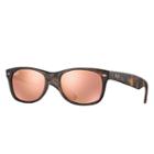 Ray-ban New Wayfarer @collection Tortoise Sunglasses, Pink Lenses - Rb2132