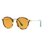 Ray-ban Men's Round Fleck Pop Gold Sunglasses, Polarized Yellow Lenses - Rb2447