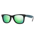 Ray-ban Original Wayfarer Bicolor Green Sunglasses, Green Sunglasses Lenses - Rb2140