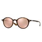 Ray-ban Round Liteforce Tortoise Sunglasses, Pink Lenses - Rb4237