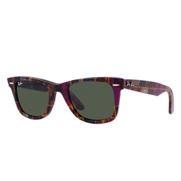 Ray-ban Original Wayfarer Rare Prints Multi Sunglasses, Green Lenses - Rb2140