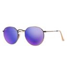 Ray-ban Round Copper  Sunglasses, Violet Flash Lenses - Rb3447