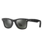 Ray-ban Original Wayfarer Denim Black Sunglasses, Green Lenses - Rb2140