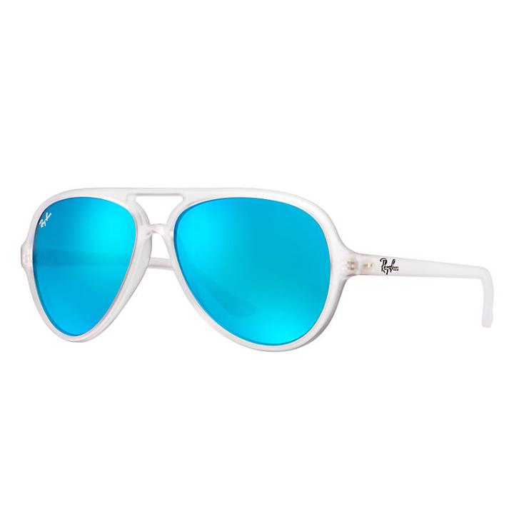 Ray-ban Cats 5000 Transparent Sunglasses, Blue Flash Lenses - Rb4125