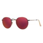 Ray-ban Round Copper Sunglasses, Red Flash Lenses - Rb3447