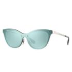 Ray-ban Blaze Cat Eye Silver Sunglasses, Green Lenses - Rb3580n