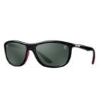 Ray-ban Scuderia Ferrari Collection Black Sunglasses, Green Lenses - Rb8351m