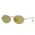 Ray-ban Oval Evolve Copper Sunglasses, Green Lenses - Rb3547n