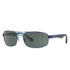 Ray-ban Blue Sunglasses, Green Lenses - Rb3445