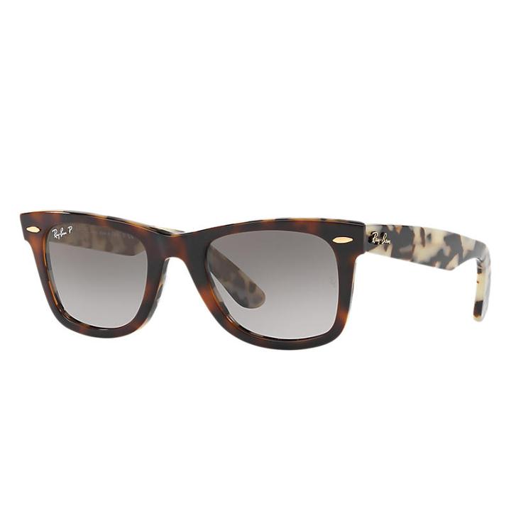 Ray-ban Original Wayfarer @collection Blue Sunglasses, Polarized Gray Lenses - Rb2140