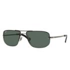 Ray-ban Gunmetal Sunglasses, Green Lenses - Rb3497