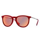 Ray-ban Women's Erika Velvet Gunmetal Sunglasses, Red Lenses - Rb4171