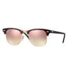 Ray-ban Clubmaster Blue Sunglasses, Pink Flash Lenses - Rb3016