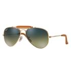 Ray-ban Men's Outdoorsman Craft Gold Sunglasses, Polarized Green Lenses - Rb3422q