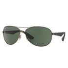 Ray-ban Black Sunglasses, Green Lenses - Rb3526