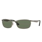 Ray-ban Gunmetal Sunglasses, Green Lenses - Rb3534