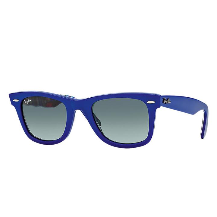 Ray-ban Original Wayfarer Rare Prints Blue Sunglasses, Gray Lenses - Rb2140
