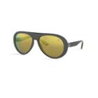 Ray-ban Scuderia Ferrari Collection Grey Sunglasses, Polarized Yellow Lenses - Rb4310m