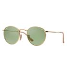 Ray-ban Men's Round Evolve Gold Sunglasses, Green Lenses - Rb3447