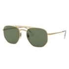 Ray-ban Gold Sunglasses, Green Lenses - Rb3609