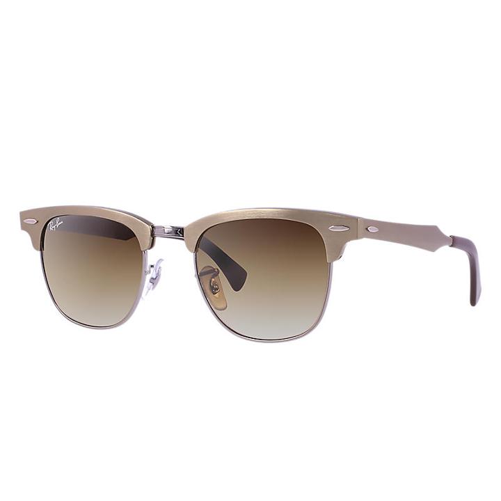 Ray-ban Clubmaster Aluminum Copper Sunglasses, Brown Lenses - Rb3507