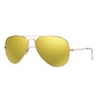 Ray-ban Aviator Gold Sunglasses, Yellow Flash Lenses - Rb3025