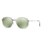 Ray-ban Blaze Hexagonal Silver Sunglasses, Green Lenses - Rb3579n