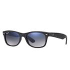 Ray-ban Men's New Wayfarer Black Sunglasses, Polarized Blue Lenses - Rb2132