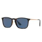 Ray-ban Men's Chris Copper Sunglasses, Blue Lenses - Rb4187