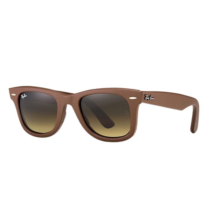 Ray-ban Wayfarer Leather Bronze-copper - Rb2140qm
