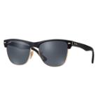 Ray-ban Men's Clubmaster Oversized @collection Black Sunglasses, Blue Lenses - Rb4175