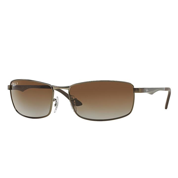 Ray-ban Gunmetal Sunglasses, Polarized Brown Lenses - Rb3498