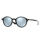 Ray-ban Round Liteforce Black Sunglasses, Gray Lenses - Rb4237