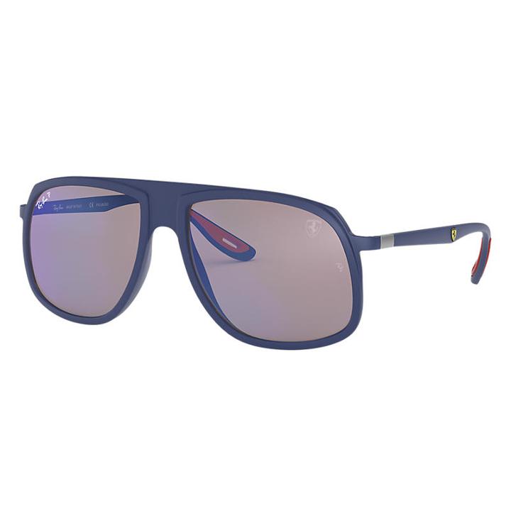 Ray-ban Scuderia Ferrari Collection Blue Sunglasses, Polarized Blue Sunglasses Lenses - Rb4308m