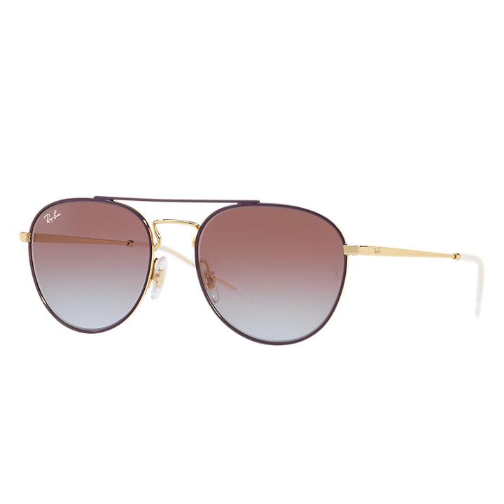 Ray-ban Gold Sunglasses, Violet Lenses - Rb3589