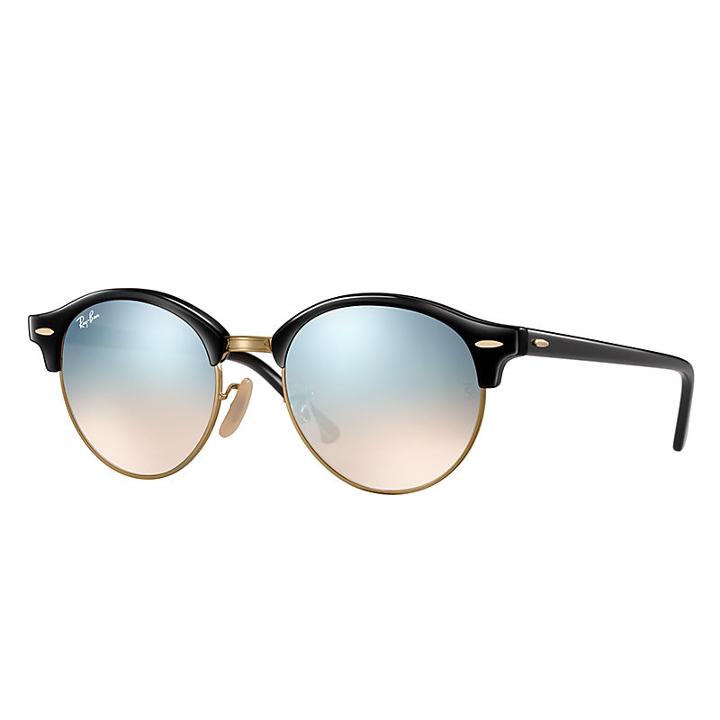 Ray-ban Clubround Black Sunglasses, Gray Lenses - Rb4246