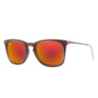 Ray-ban Gunmetal Sunglasses, Red Lenses - Rb4221