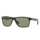 Ray-ban Black Sunglasses, Polarized Green Lenses - Rb4234