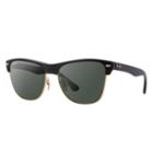 Ray-ban Clubmaster Oversized Black Sunglasses, Green Lenses - Rb4175