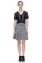 Rebecca Taylor Rebecca Taylor Plaid Tweed Skirt 6 Black Cream