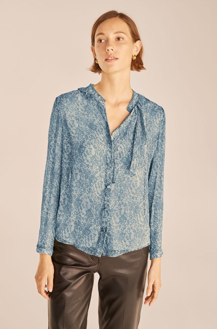 Rebecca Taylor Rebecca Taylor Chiffon Flutter Button Down