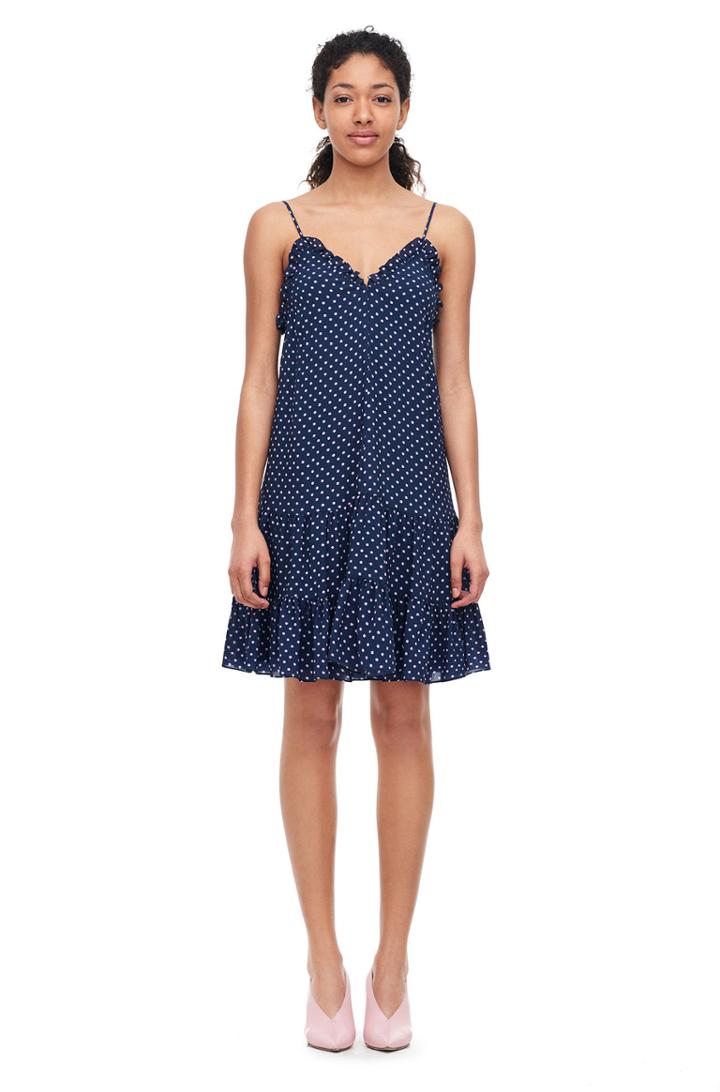 Rebecca Taylor Ikat Dot Print Silk Tank Dress