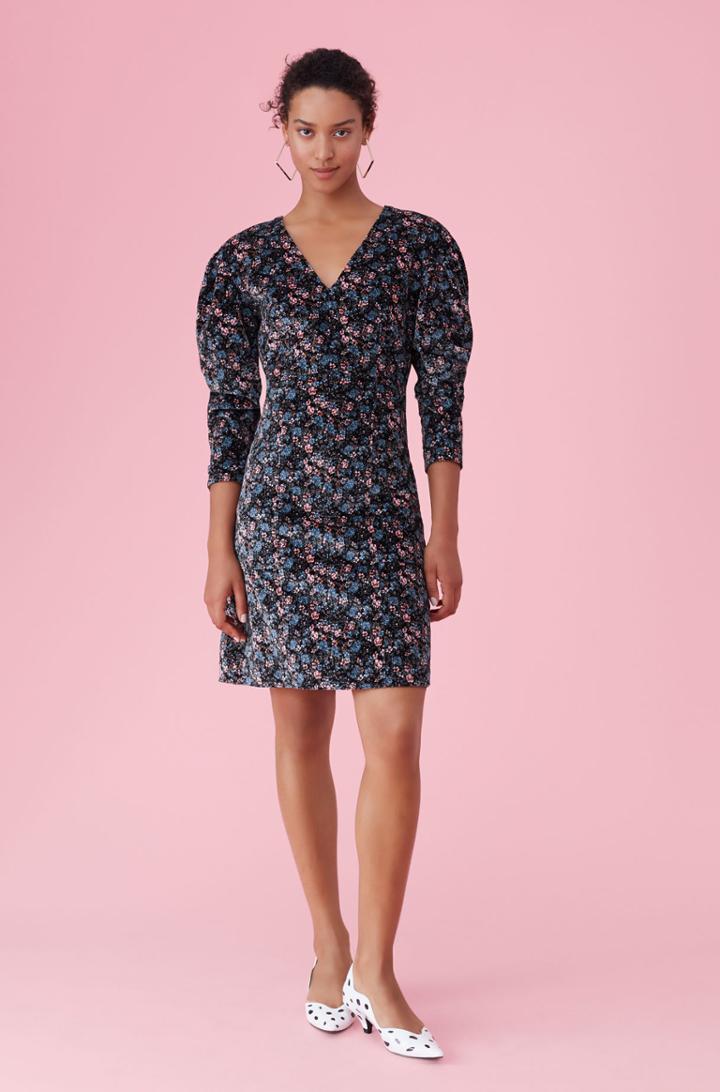 Rebecca Taylor La Vie Lisette Velveteen Dress