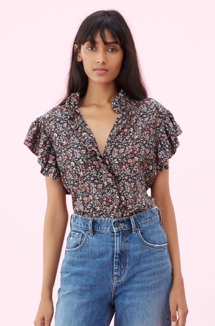 Rebecca Taylor La Vie Gitane Floral Top