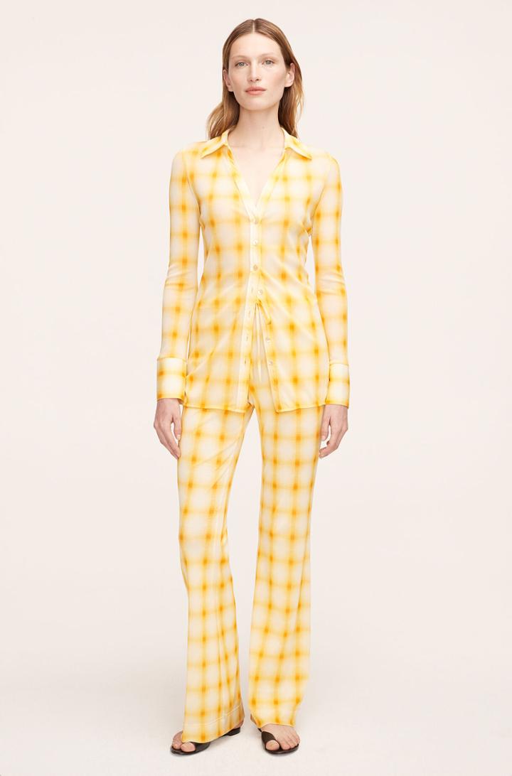 Rebecca Taylor Rebecca Taylor Ombré Plaid Mesh Pull-on Pant